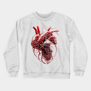 Red Grunge Glass Heart Crewneck Sweatshirt